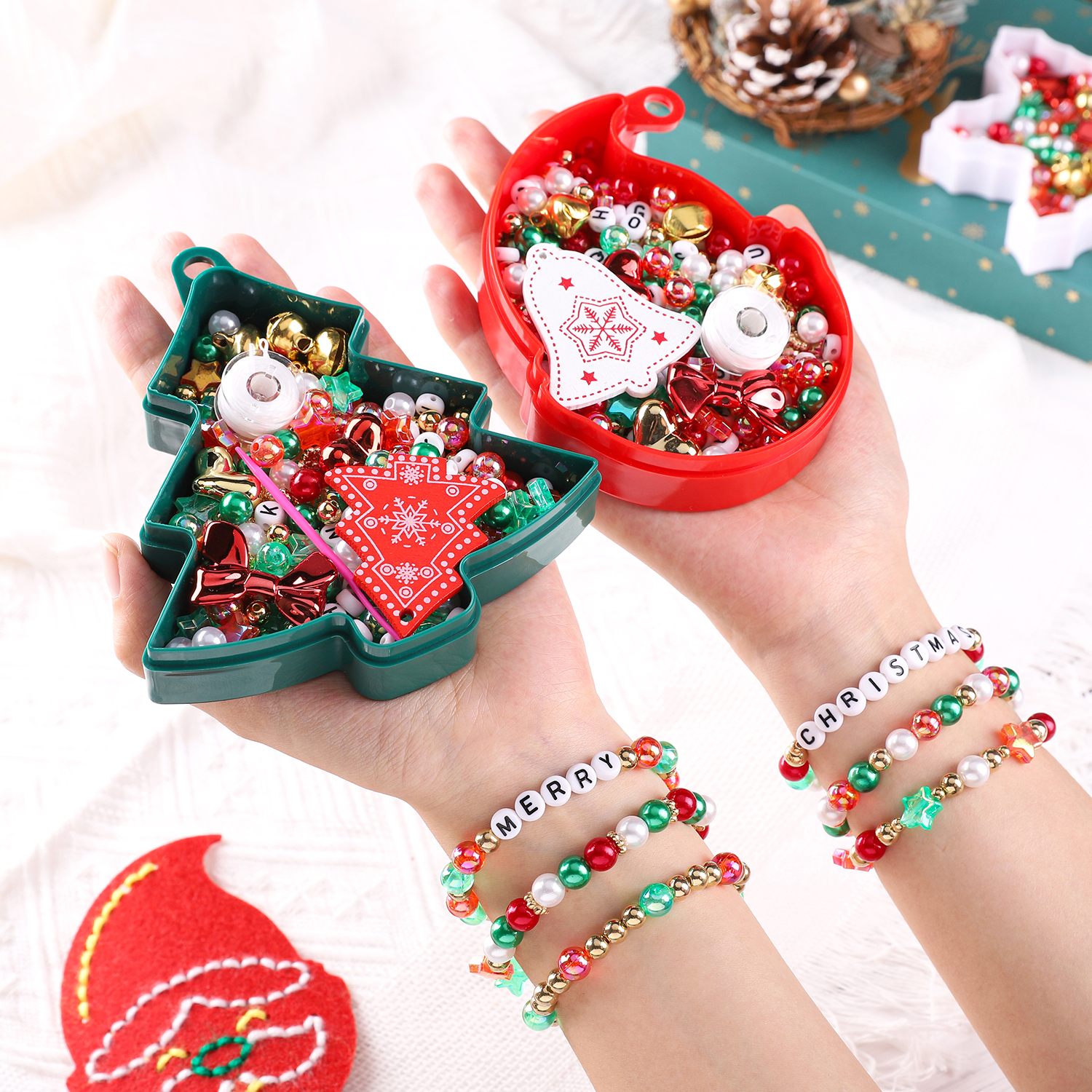 Jewelry Making Ideas With Beads - Christmas DIY Jewelry Making Kit Beads