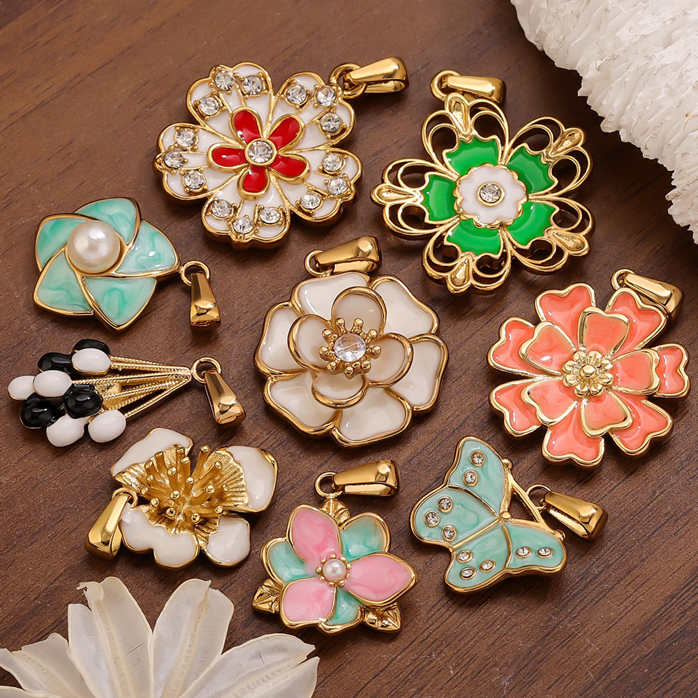 2PCS Stainless Steel Enamel La - Jewelry Making Materials Wholesale recensie en prijs