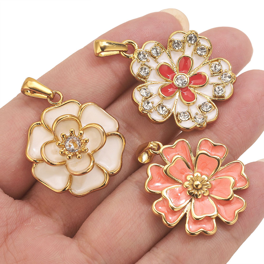 2PCS Stainless Steel Enamel La - Jewelry Making Materials Wholesale recensie en prijs