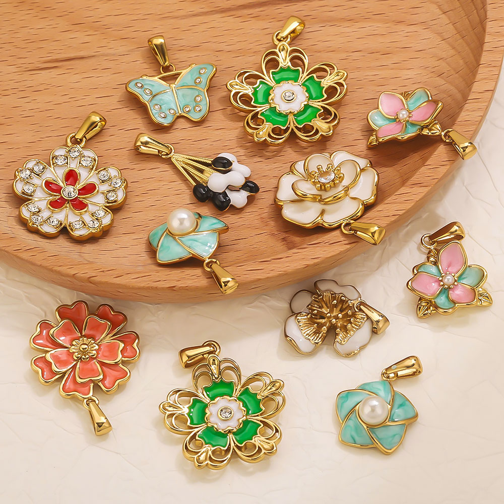 2PCS Stainless Steel Enamel La - Jewelry Making Materials Wholesale recensie en prijs