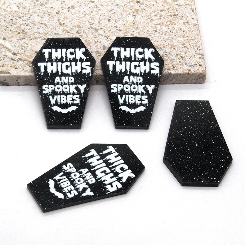10pcs acrylic dark coffin quot - Jewelry Making Quotes recensie en prijs