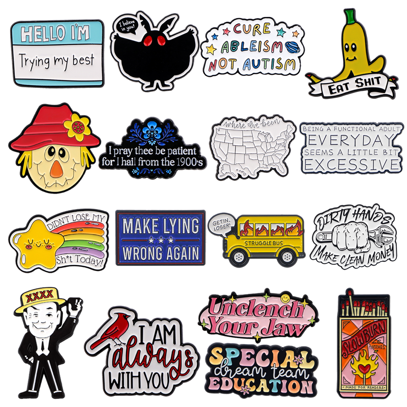 MAKE LYING Enamel Pins Funny Q - Jewelry Making Quotes recensie en prijs