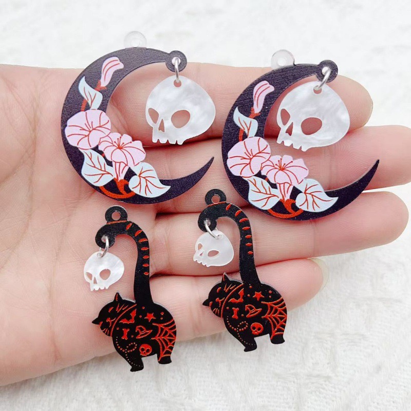 10pcs Halloween Acrylic Ghost  - Jewelry Making Earrings recensie en prijs
