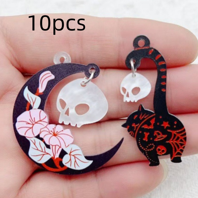 10pcs Halloween Acrylic Ghost  - Jewelry Making Earrings recensie en prijs
