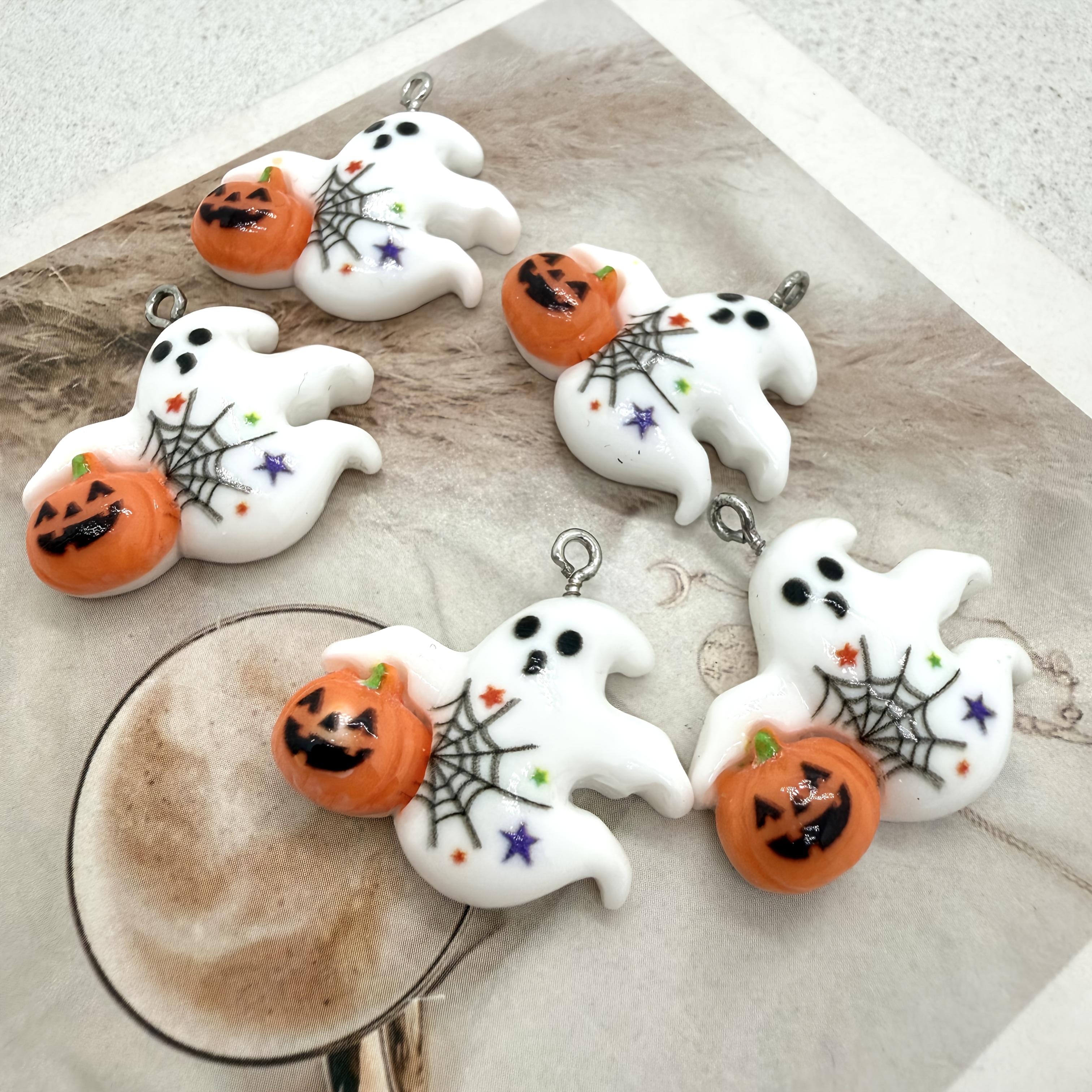 10PC Resin White Ghost Pumpkin - Jewelry Making Event recensie en prijs
