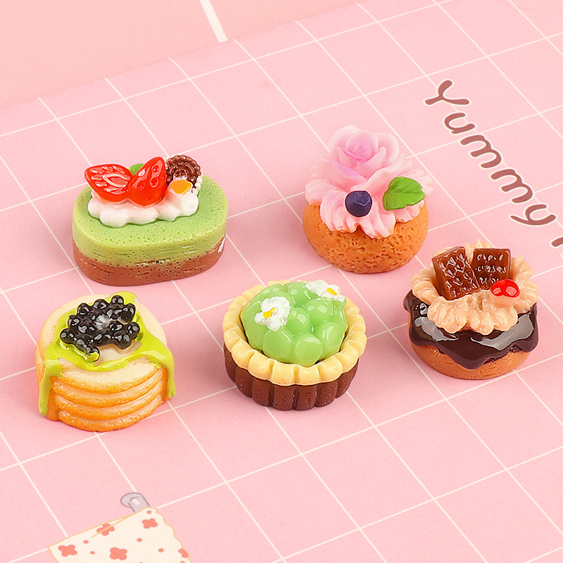 5pcs Cute Mini Fruit Cake Resi - Jewelry Making Desk recensie en prijs