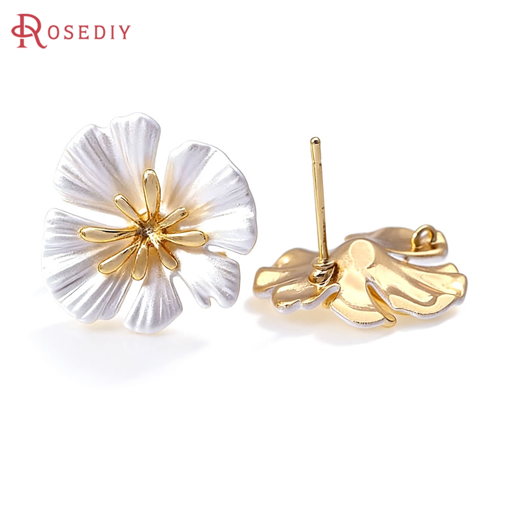 18K Gold Color Brass Flower St - Jewelry Making Earrings recensie en prijs