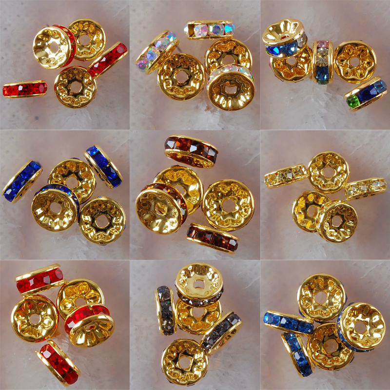 5Pcs Multicolor Crystal Gold C - Jewelry Making Classes recensie en prijs