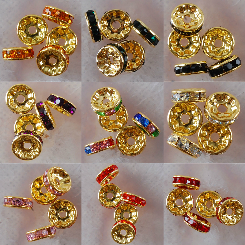 5Pcs Multicolor Crystal Gold C - Jewelry Making Classes recensie en prijs