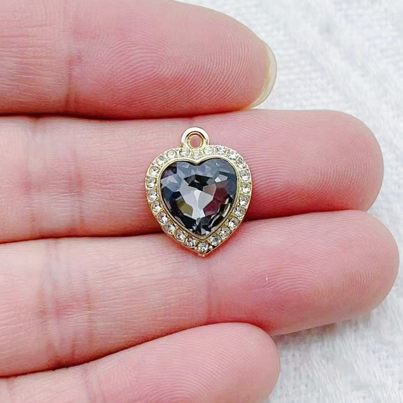10pcs heart-shaped inlaid colo - Jewelry Making Earrings recensie en prijs