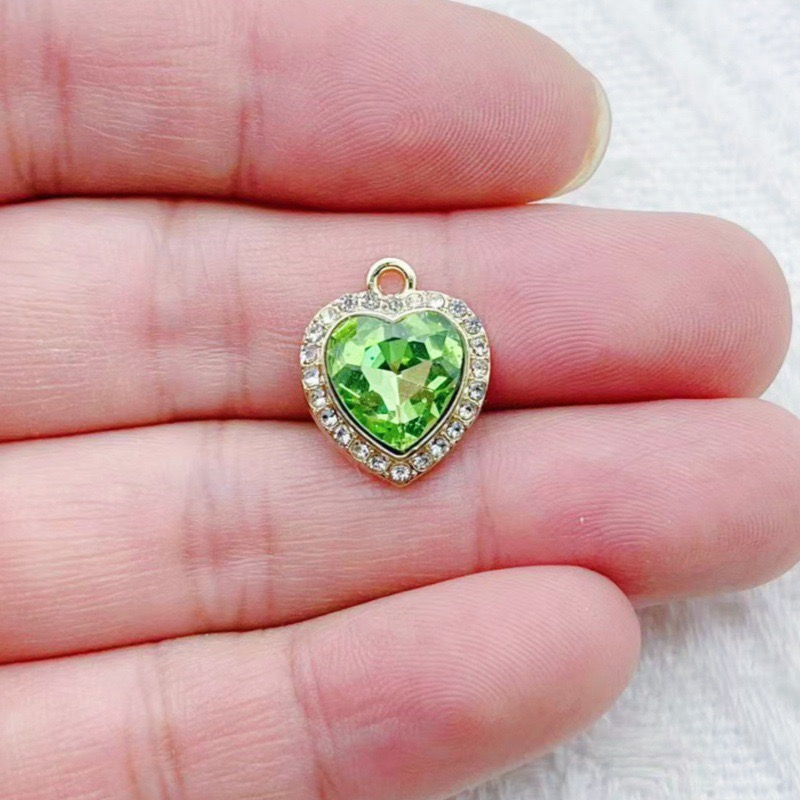 10pcs heart-shaped inlaid colo - Jewelry Making Earrings recensie en prijs