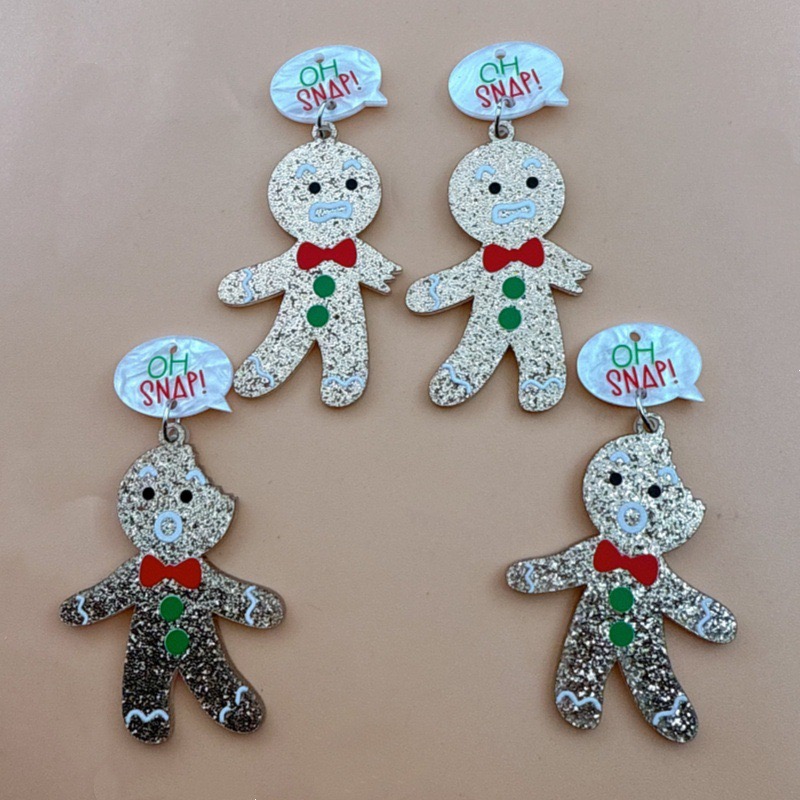 10pcs Cute Christmas Gingerbre - Jewelry Making Earrings recensie en prijs