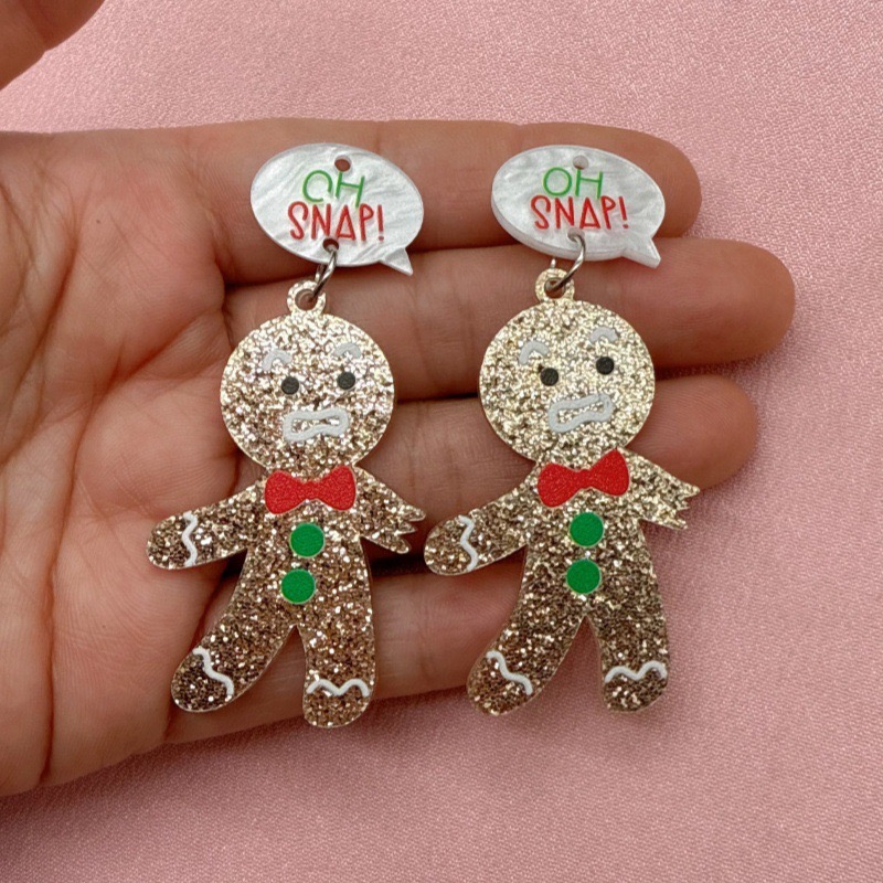 10pcs Cute Christmas Gingerbre - Jewelry Making Earrings recensie en prijs