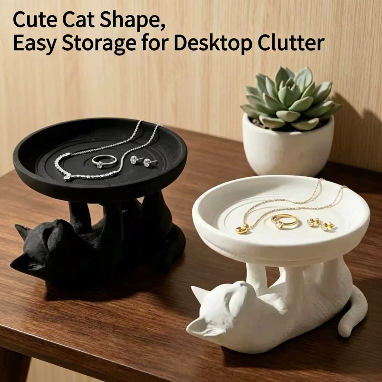 Cute Cat Shaped Desktop Storag - Jewelry Making Desk recensie en prijs