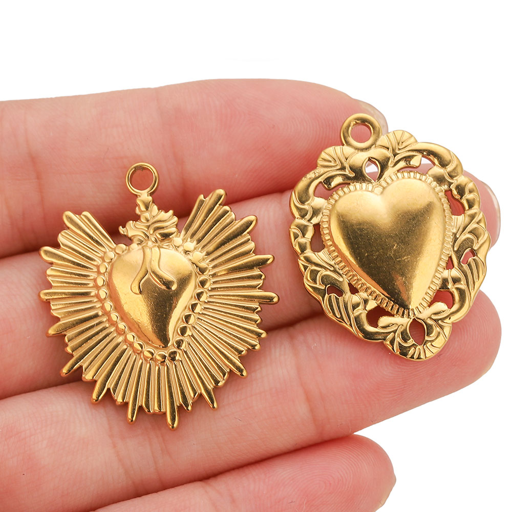 5pcs Stainless Steel Heart Sun - Jewelry Making Materials Wholesale recensie en prijs