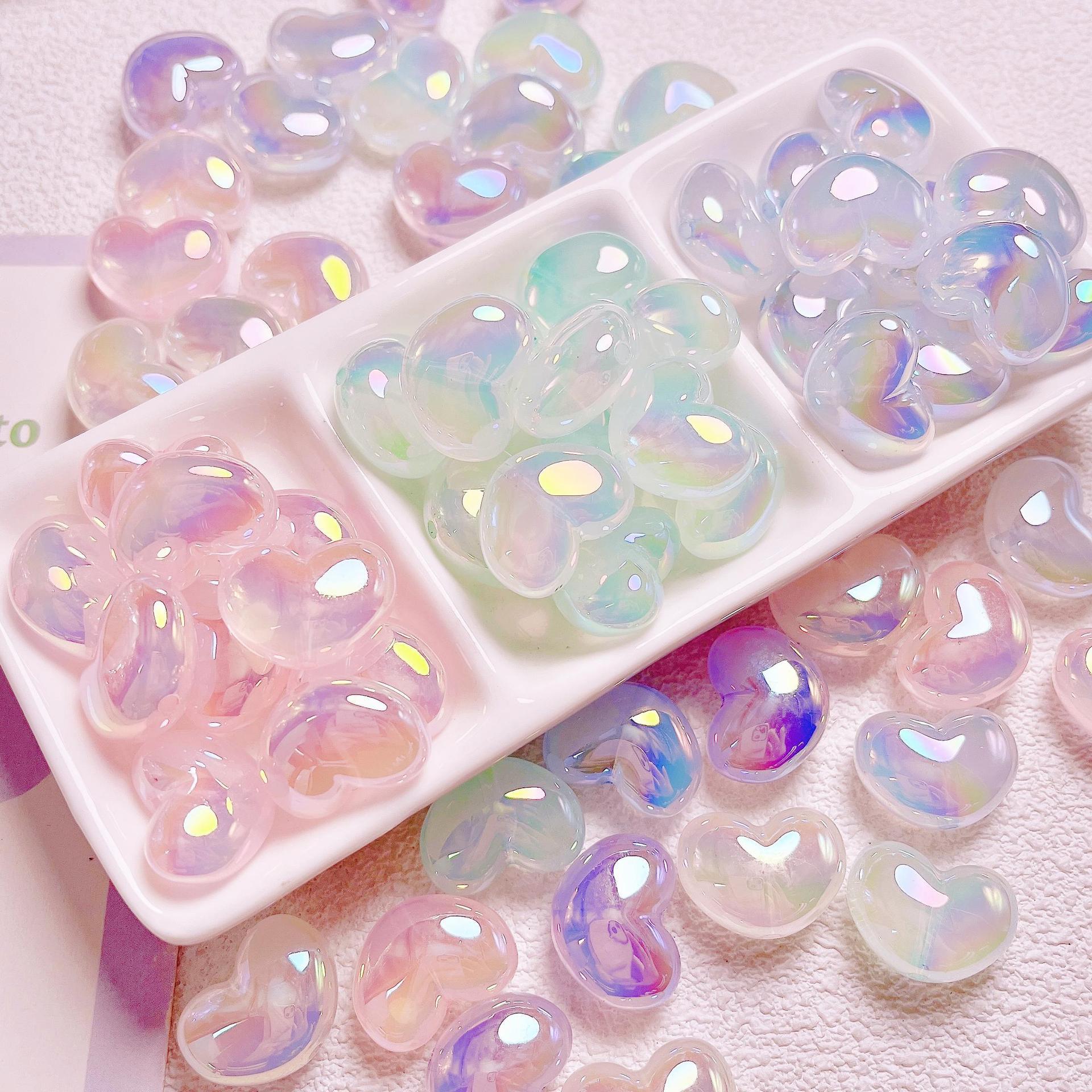 10Pcs Heart Transparent Glitte - Jewelry Making Ideas With Beads recensie en prijs