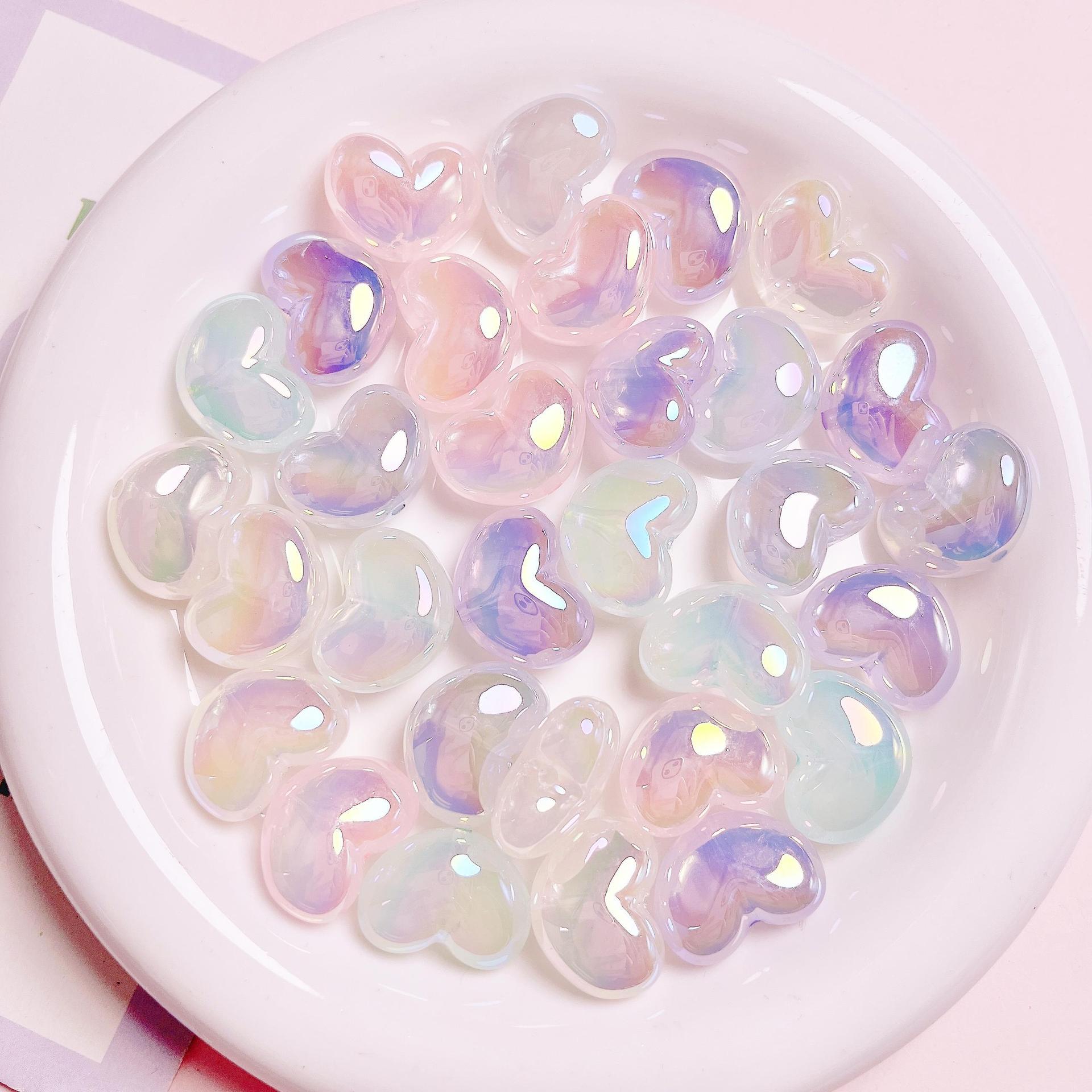 10Pcs Heart Transparent Glitte - Jewelry Making Ideas With Beads recensie en prijs