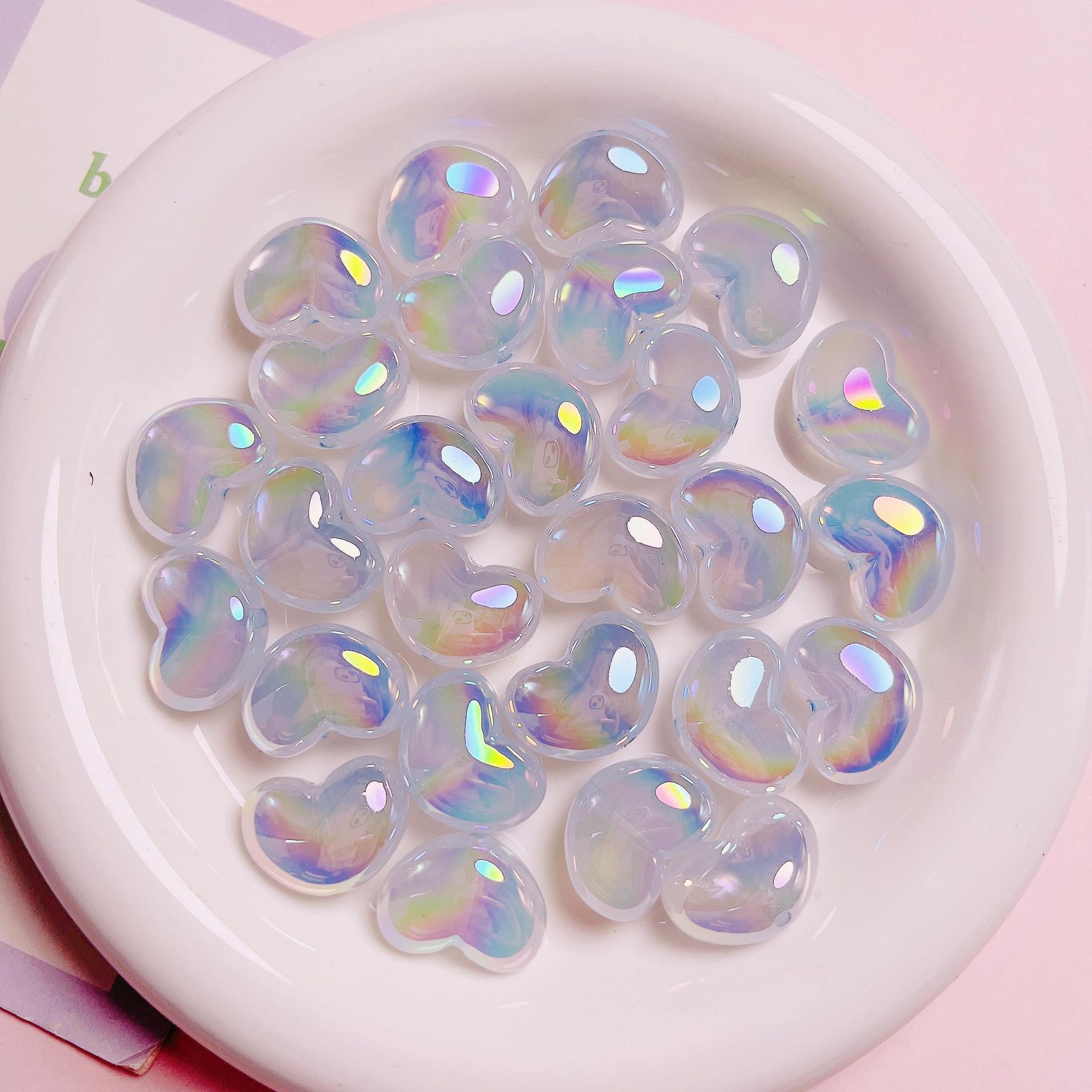 10Pcs Heart Transparent Glitte - Jewelry Making Ideas With Beads recensie en prijs