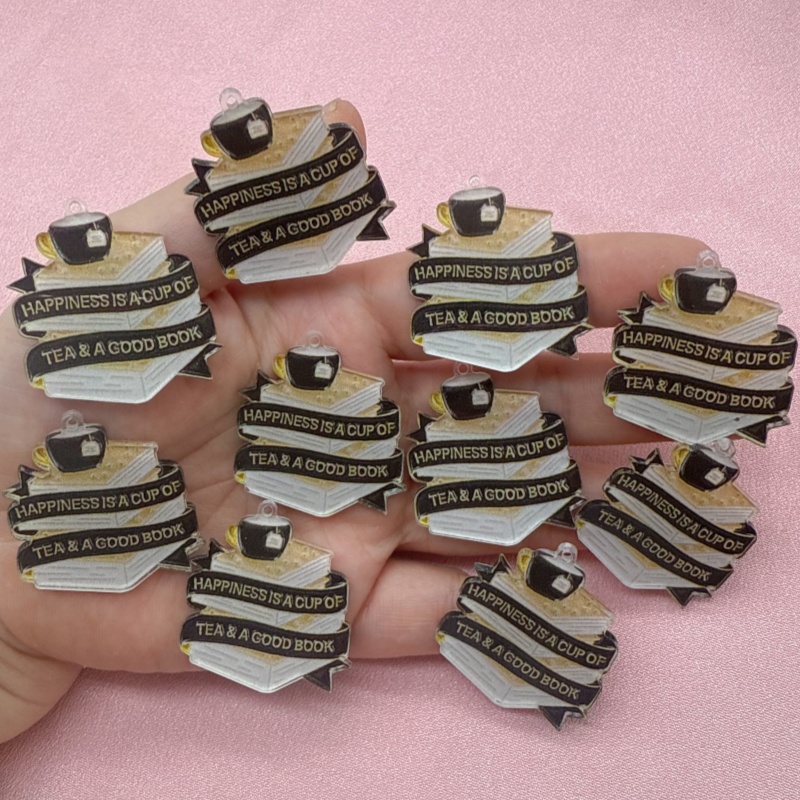 10pcs acrylic book coffee quot - Jewelry Making Quotes recensie en prijs