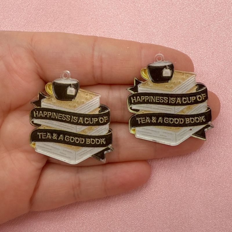 10pcs acrylic book coffee quot - Jewelry Making Quotes recensie en prijs