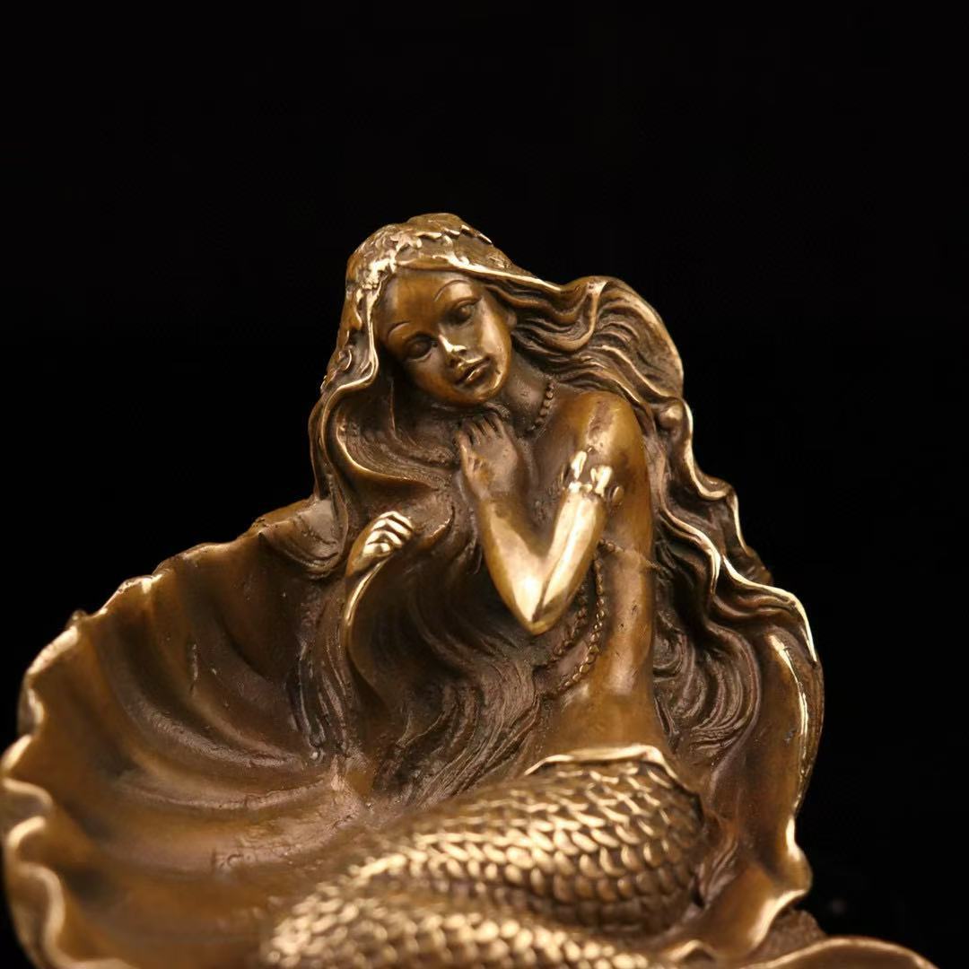 Antique Brass Mermaid Statue S - Jewelry Making Desk recensie en prijs