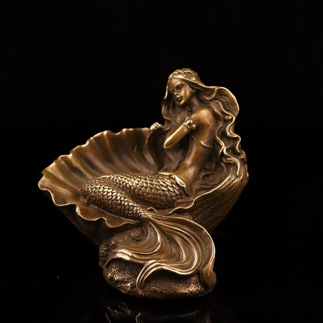Antique Brass Mermaid Statue S - Jewelry Making Desk recensie en prijs
