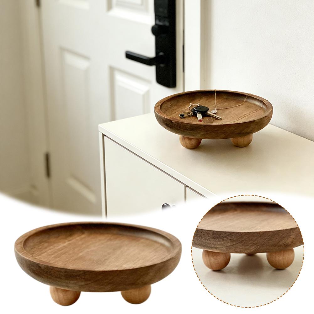 Round Solid Wood Tray Key Jewe - Jewelry Making Desk recensie en prijs