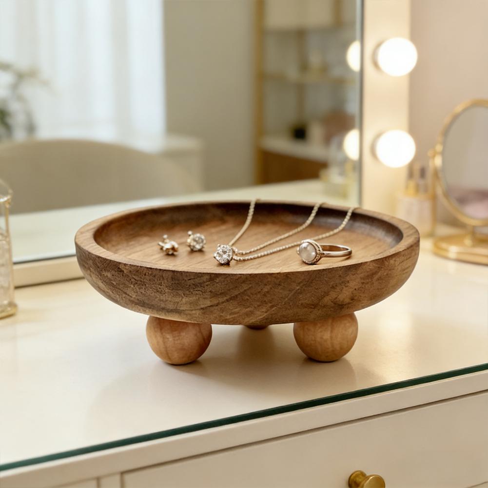 Round Solid Wood Tray Key Jewe - Jewelry Making Desk recensie en prijs