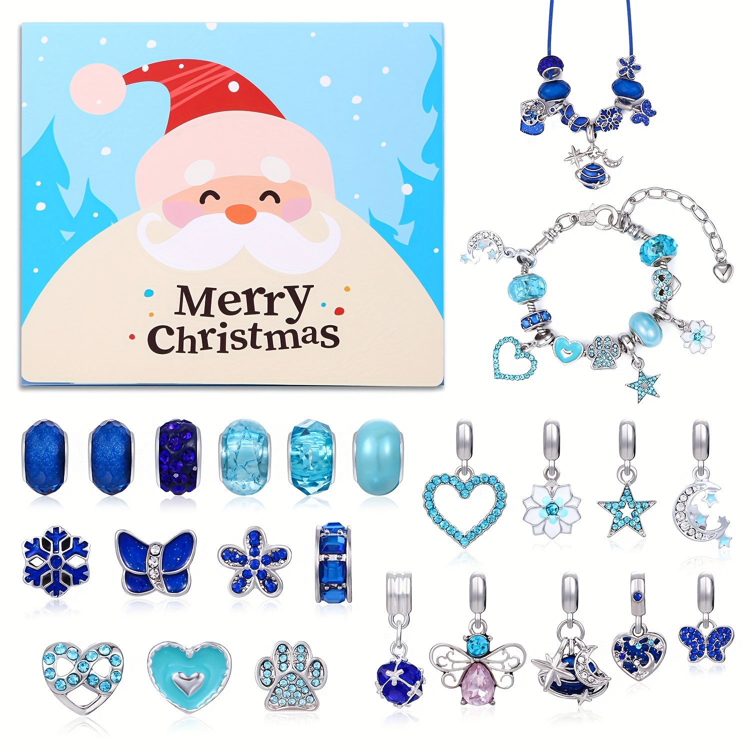 Blue Santa Claus Series Countd - Jewelry Making Advent Calendar recensie en prijs
