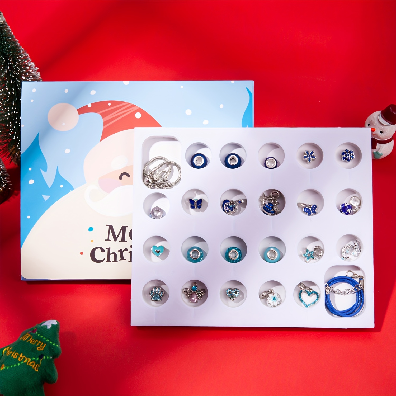 Blue Santa Claus Series Countd - Jewelry Making Advent Calendar recensie en prijs