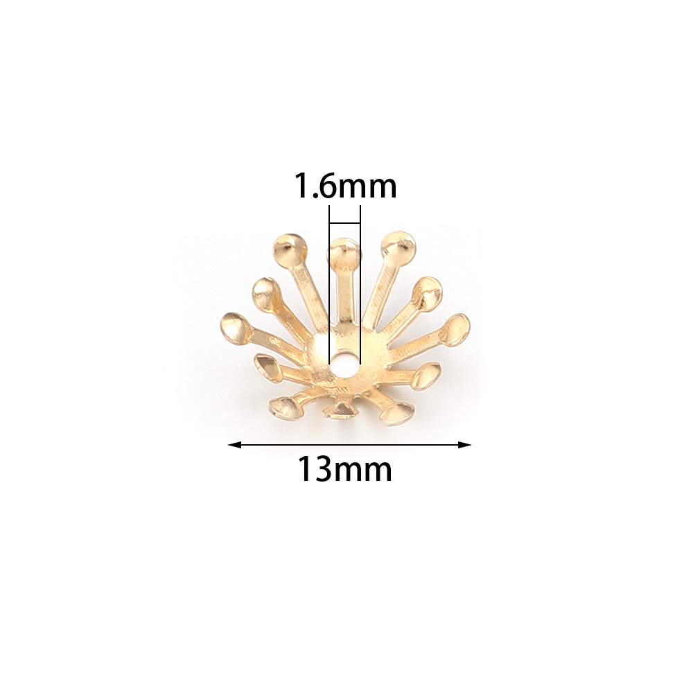 100Pcs Diameter 13MM Gold Colo - Jewelry Making Materials Wholesale recensie en prijs