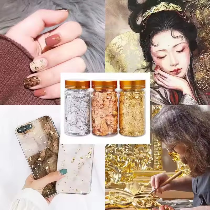 Metallic Foil Flakes Golden Si - Jewelry Making Event recensie en prijs