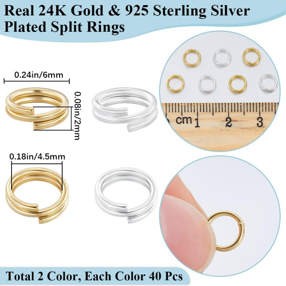 1 Box 80Pcs Split Jump Ring 24 - Jewelry Making Jump Rings recensie en prijs