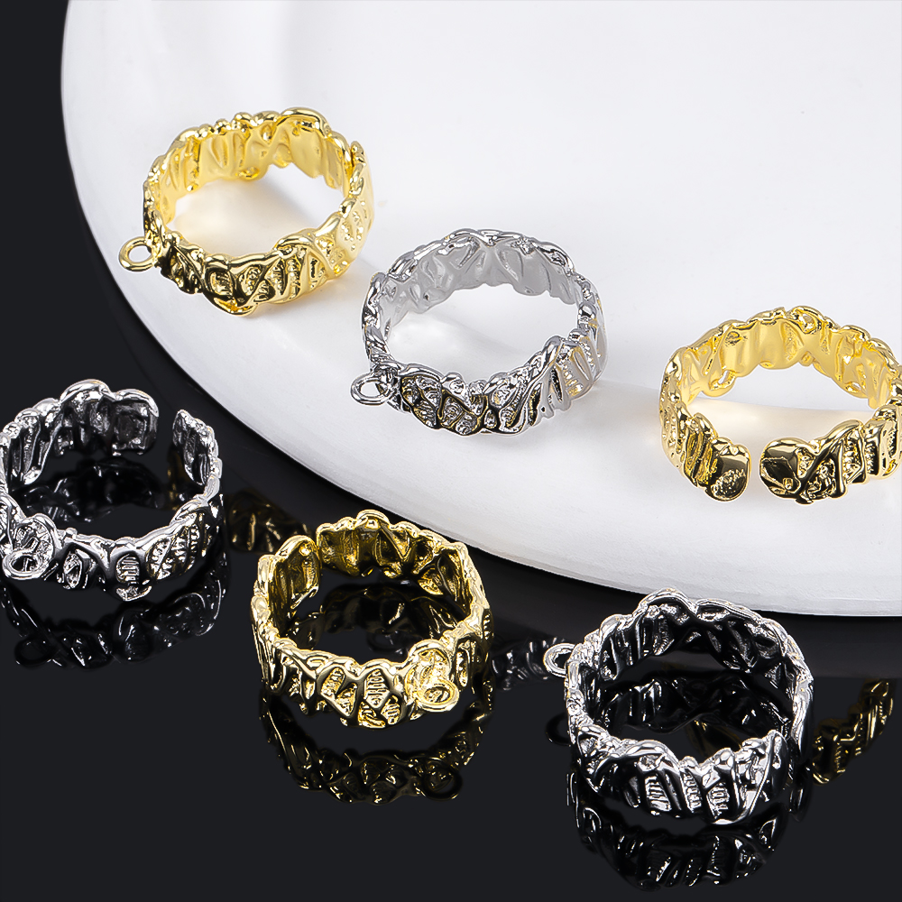 2Pcs Gold Plated Irregular Ope - Jewelry Making Materials Wholesale recensie en prijs