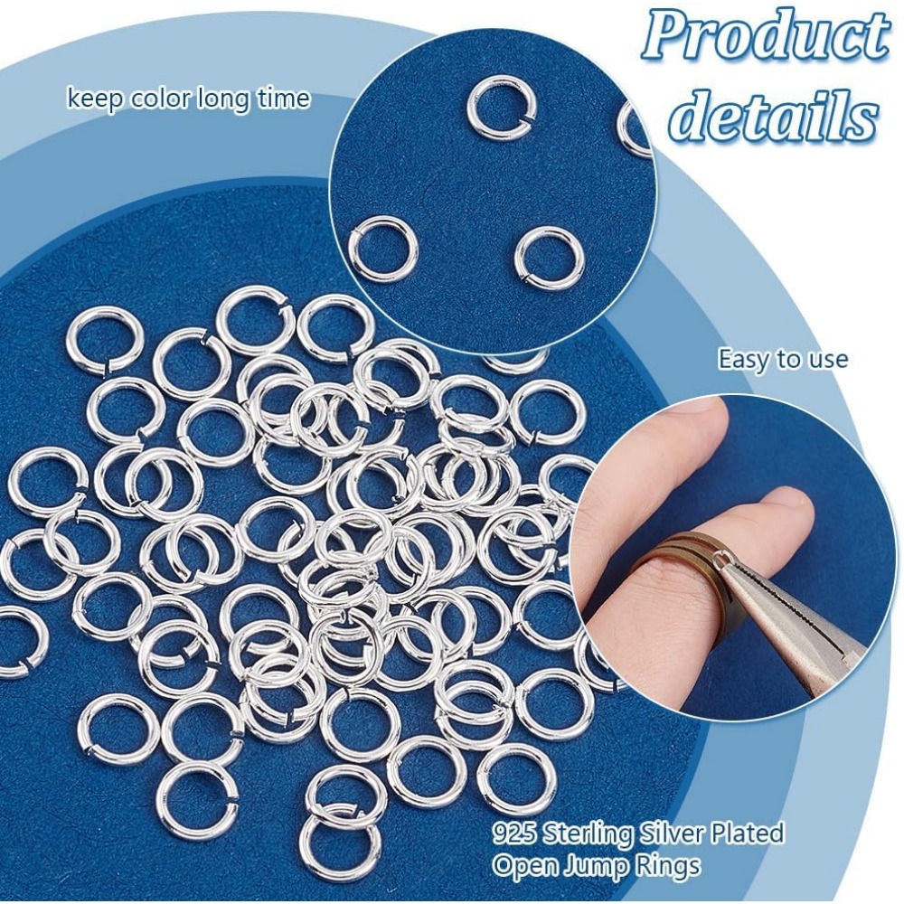 200pcs 925 Sterling Silver Pla - Jewelry Making Jump Rings recensie en prijs