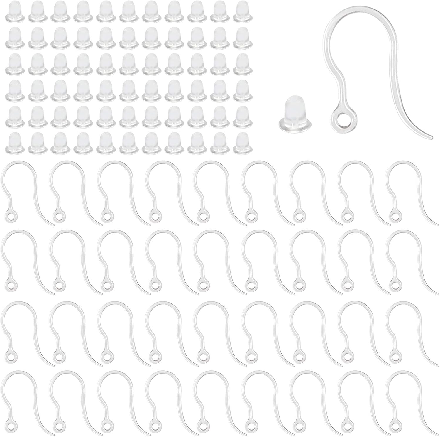 40pcs Clear Plastic Earring Ho - Jewelry Making Earrings recensie en prijs