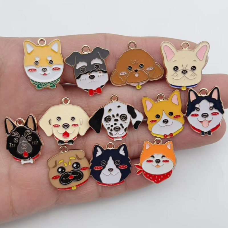 12pcs cartoon pet spotted dog  - Jewelry Making Earrings recensie en prijs