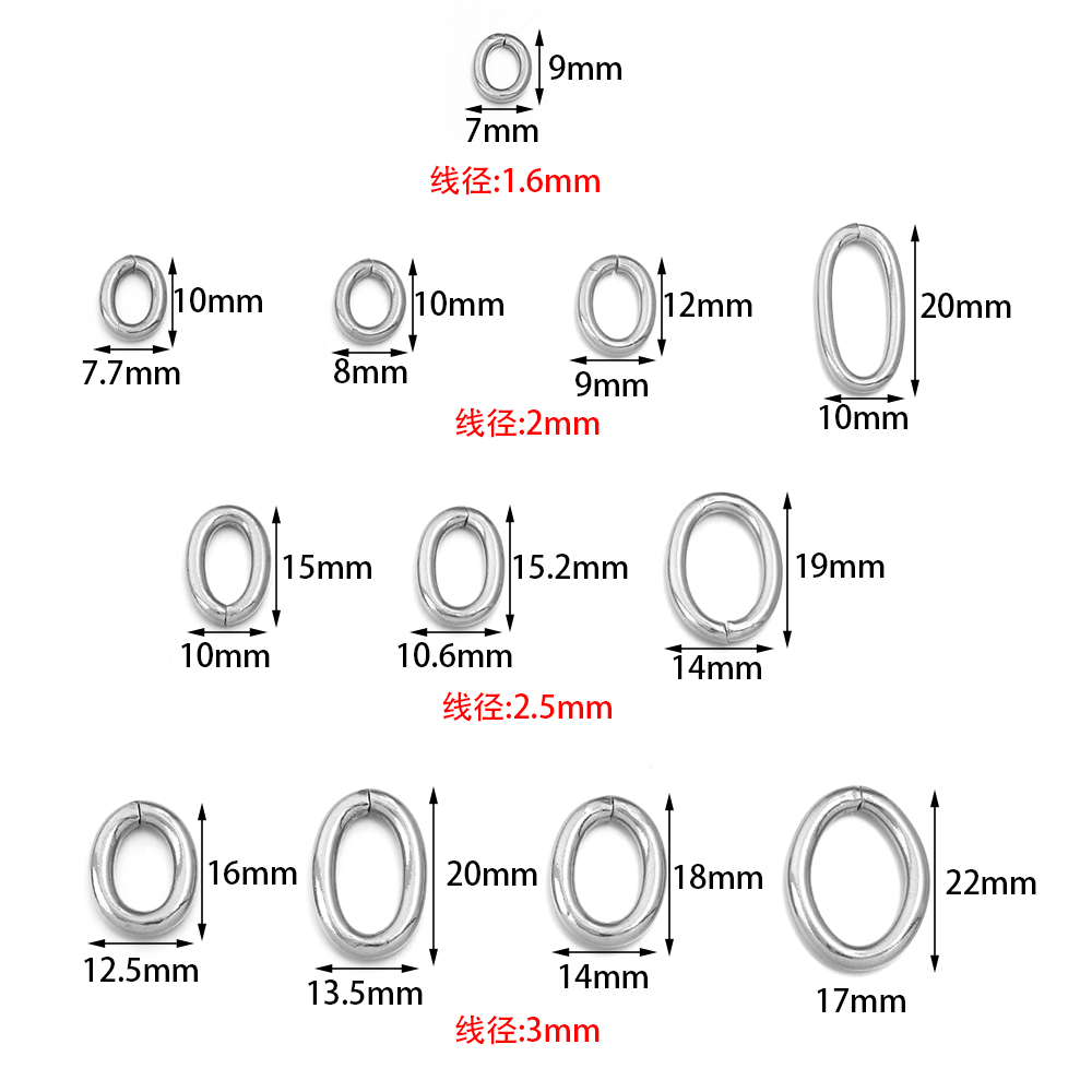 20pcs/lot Stainless Steel Oval - Jewelry Making Jump Rings recensie en prijs