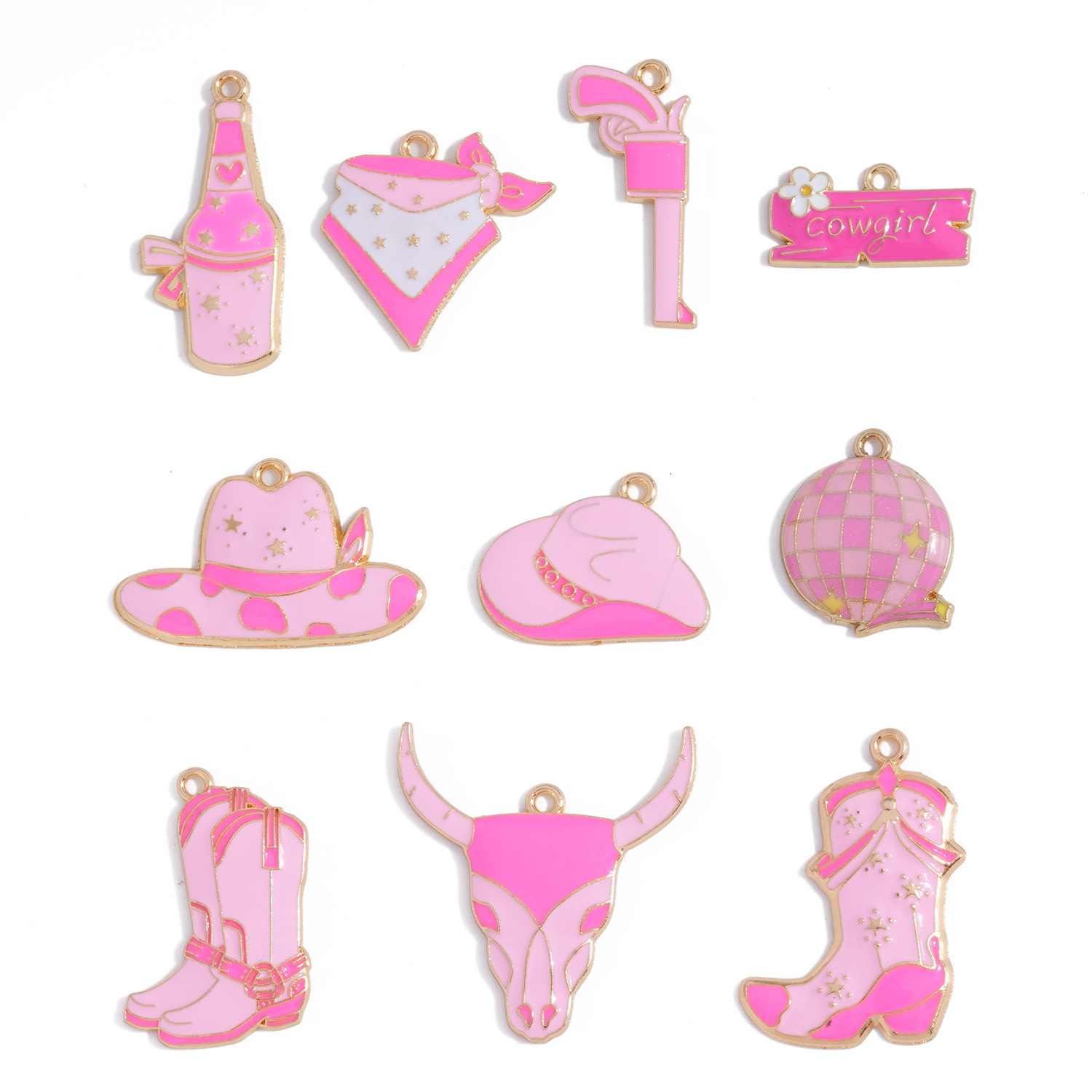 Cowboy Cowgirl Enamel Charms A - Jewelry Making Event recensie en prijs