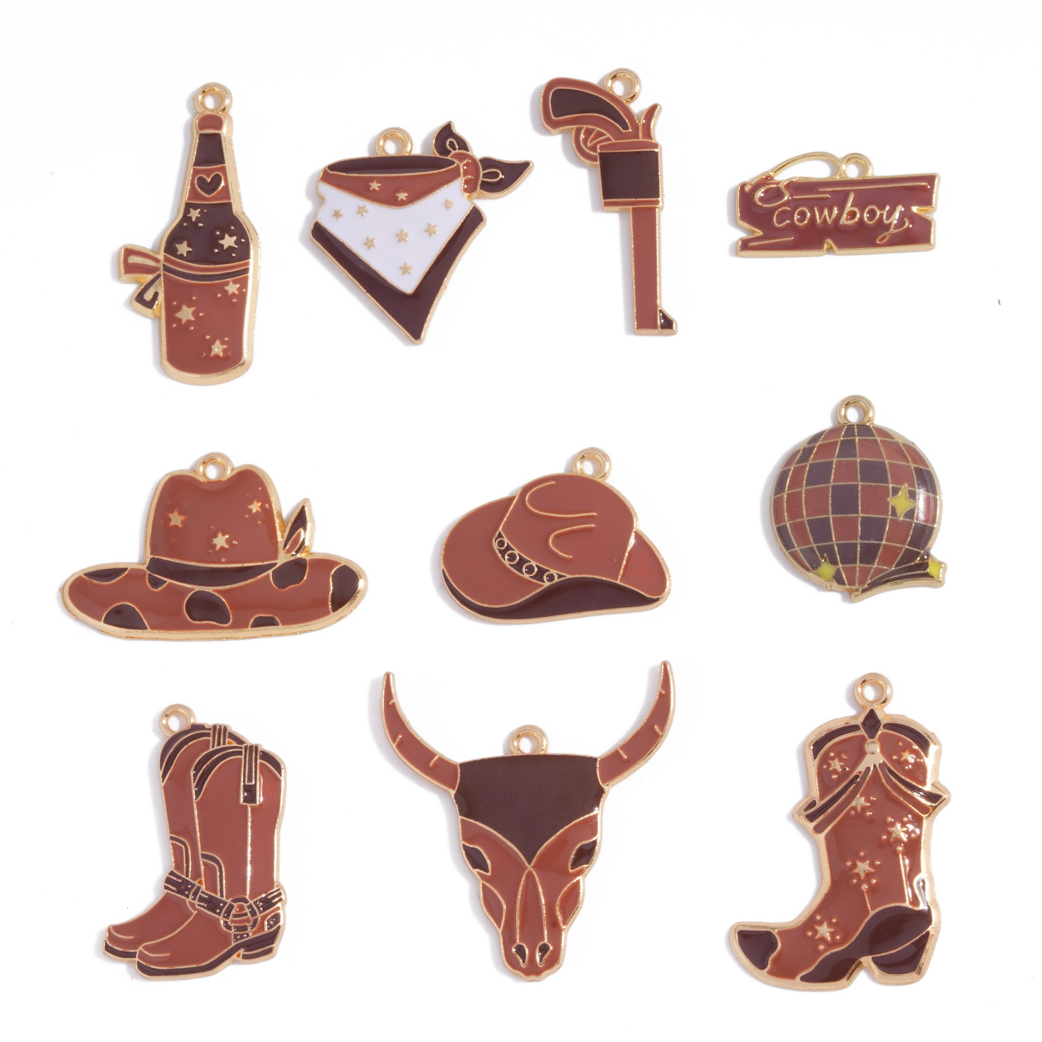 Cowboy Cowgirl Enamel Charms A - Jewelry Making Event recensie en prijs