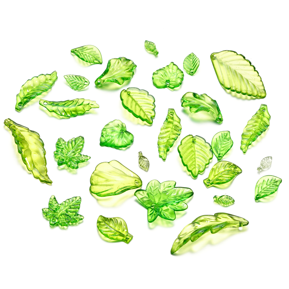 about 20pcs Green Acrylic Leaf - Jewelry Making Event recensie en prijs