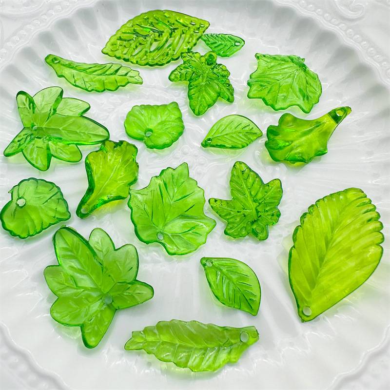 about 20pcs Green Acrylic Leaf - Jewelry Making Event recensie en prijs